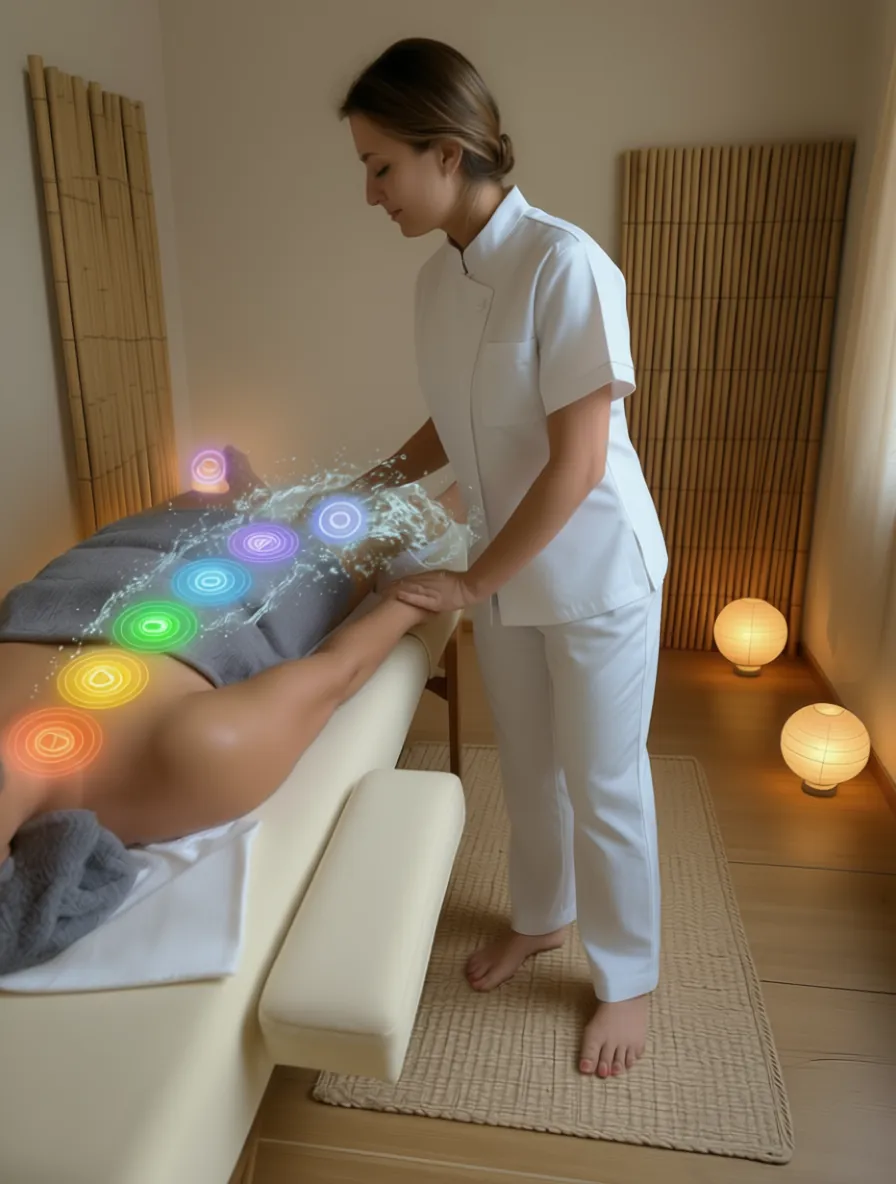 Massaggio con le acque Vibrazionali Italiane per i Chakra